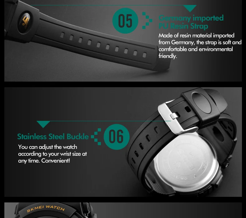 Skmei 1258 люксовый бренд мужские спортивные часы погружение 50 м светодио дный цифровой светодиодный военный часы мужские электронные модные