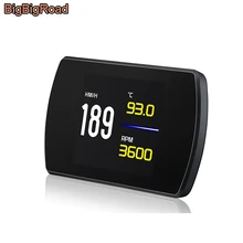BigBigRoad Car OBDII 2 HUD Head Up Display Speed Windscreen Projector For Honda Accord Civic Odyssey Pilot Fit Jazz Crv City hrv