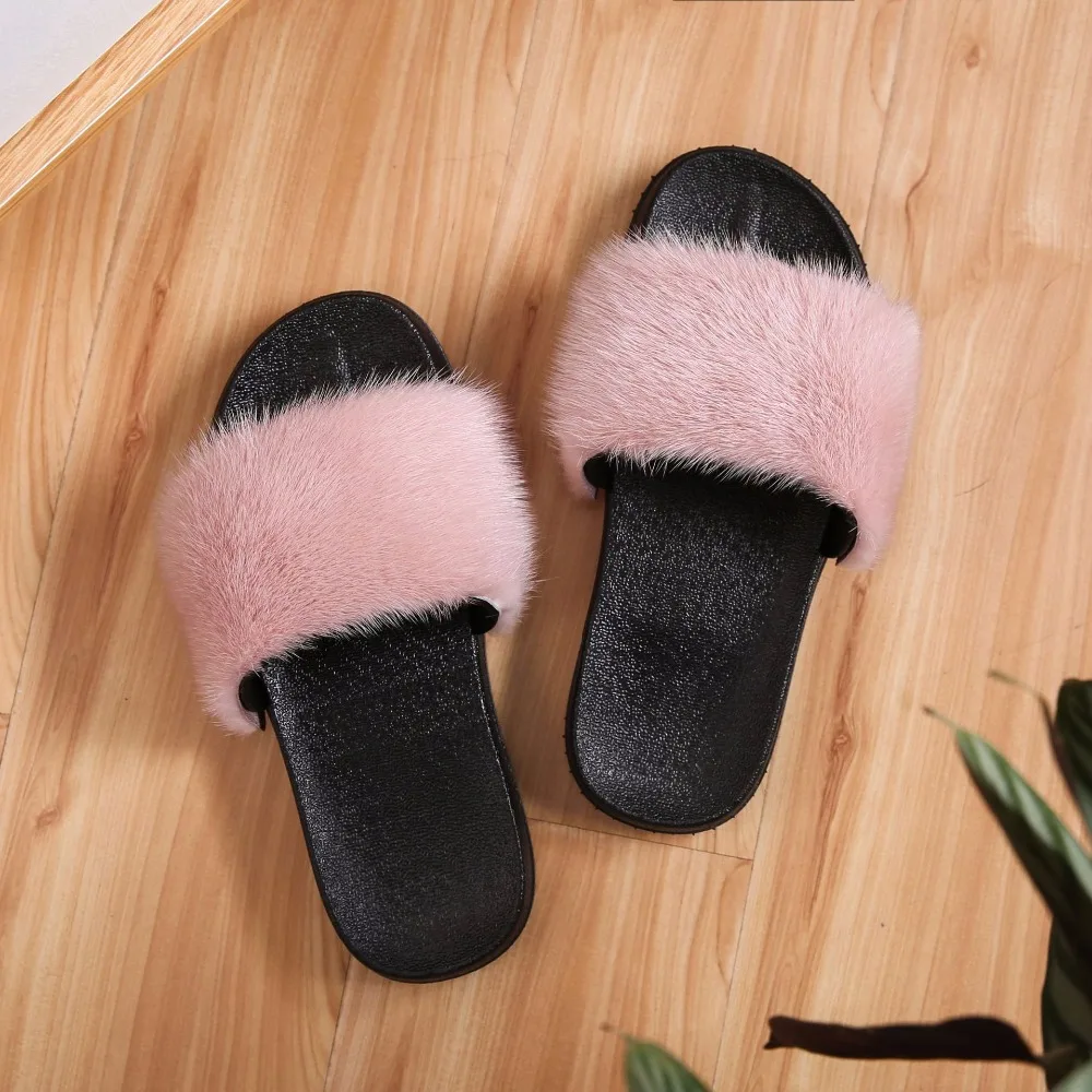 Mink fur slippers (1)