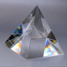 6CM K9 AAA Crystal Glass Pyramid Paperweight natural stone and 2.3inch minerals crystals Fengshui Figurine For Home Office Decor