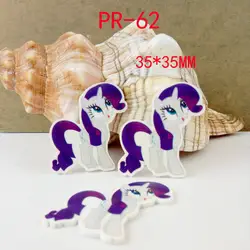 Мультфильм патч Little Pony фигурка редкость ремесла плоской задней плоской смолы DIY головные уборы аксессуары для волос PR62