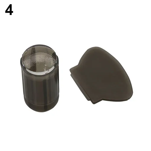 Прозрачный дизайн ногтей желе штамп скребок набор лака штампы маникюрные инструменты B9C3 - Цвет: Black