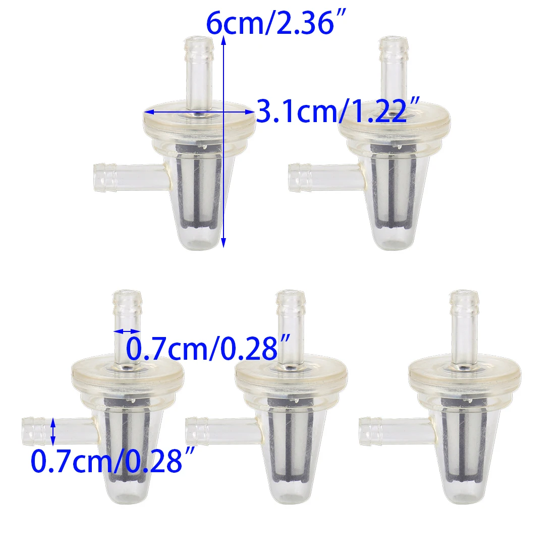 CITALL 5 шт. 90 градусов мотоцикл правый угол встроенный газовый топливный фильтр Замена для Harley Yamaha с 1/" 6 мм 7 мм шланг