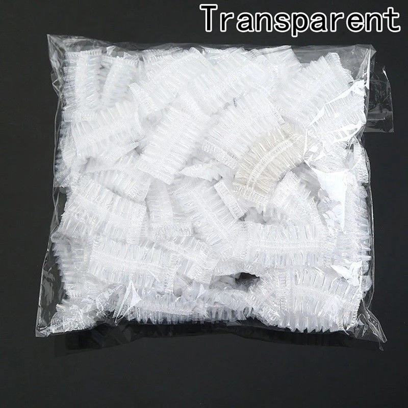 100pcs Unisex Disposable Waterproof Ear Cover Bath Salon Ear Protector Cover Caps Dyeing Hair One-off Earmuffs Tool