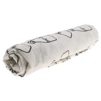 

AINY-Cotton Lange New born Swaddle Blanket Sleeping bag 110 cm x 110 cm - Milk