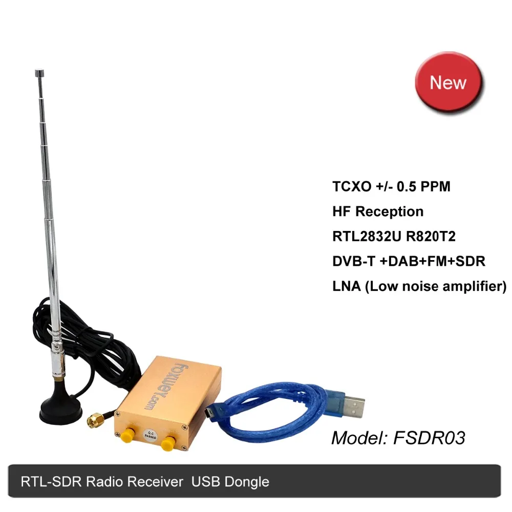 RTL SDR RTL2832U R820T2 HF TXCO SMA в SDR#, HDSDR, GQRX или SDR Touch на Android, Windows, MacOS, Linux, Raspberry Pi