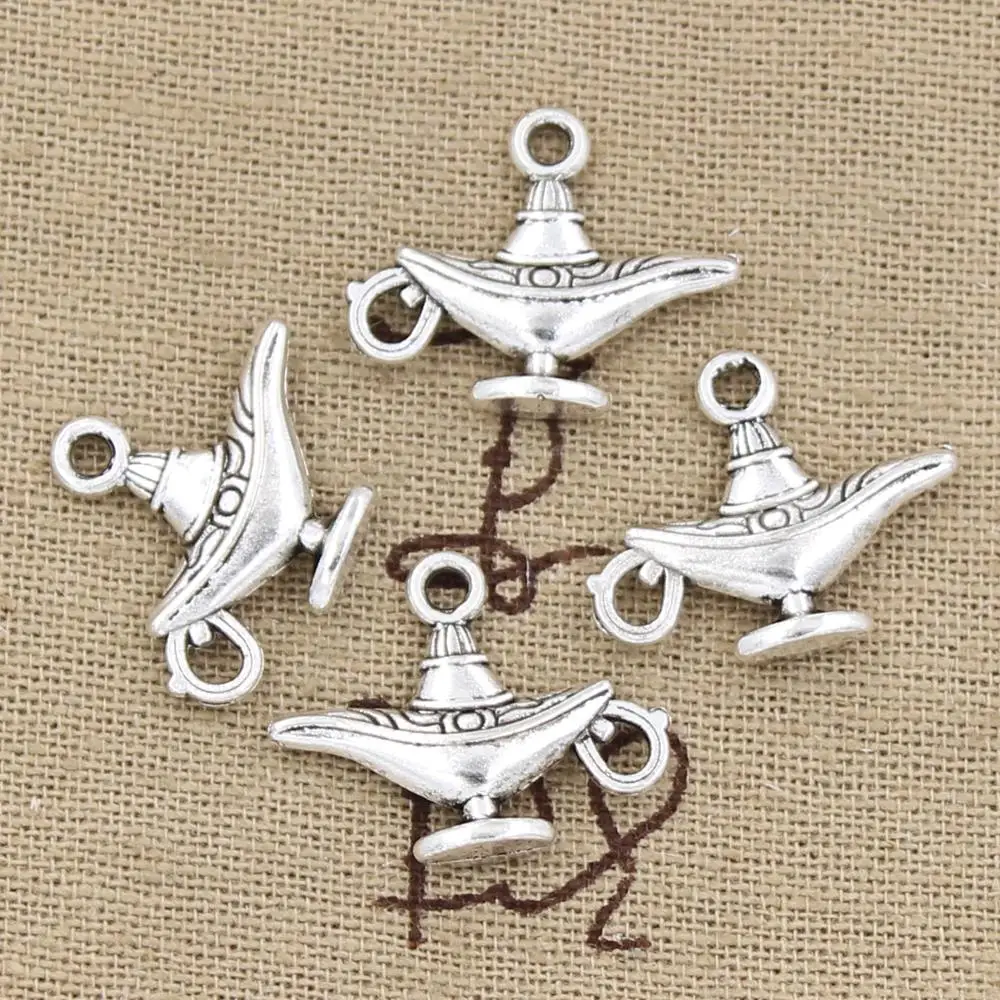 

6pcs Charms aladdin magic lamp genie 22x18mm Antique Making pendant fit,Vintage Tibetan Silver,DIY Handmade Jewelry