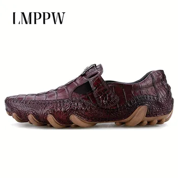 

Luxury Brand Men Crocodile Genuine Leather Soft Bottom Octopus Casual Shoes Fashion Breathable Men Loafers Handmade Men Shoes 8