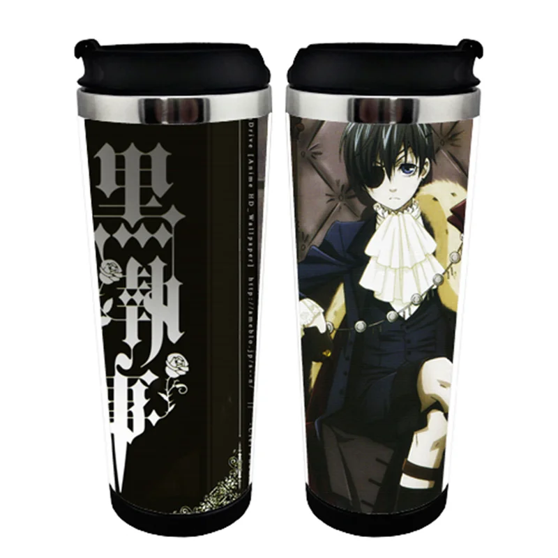 Японское аниме черный дворецкий двойная изоляционная Смола пластиковая кружка кофейная чашка космическая чашка - Цвет: 10