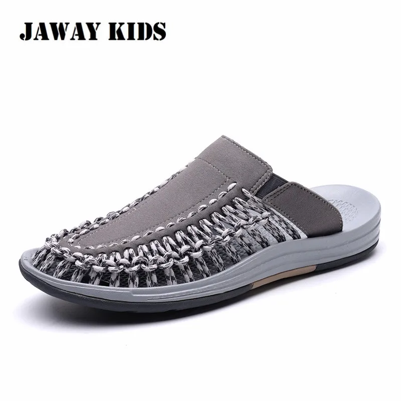 JawayKids/удобные шлепанцы для мужчин и женщин летние мужские сандалии с тканевым