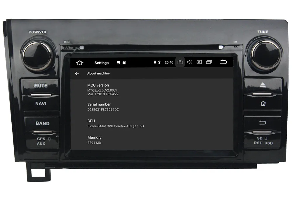 Excellent KLYDE 4G Octa Core Android 8 7.1 4GB+32GB Car DVD Player Radio GPS For Toyota Tundra Sequoia 2007 2008 2009 2010 2011 2012 2013 5