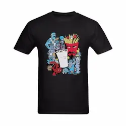 Новое поступление мужская мода печать o-образным вырезом стиль Мужская футболка Aqua Teen Hunger Force хлопок Печатный 2017 новые футболки