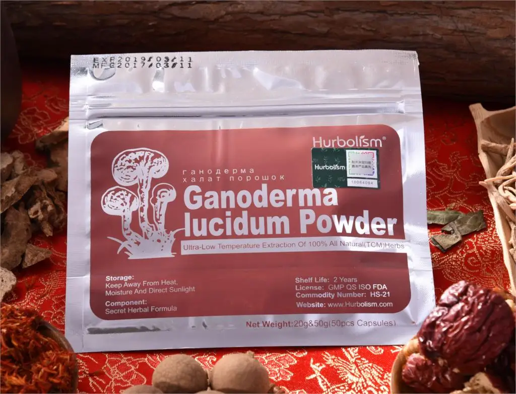 Hurbolism новая формула Ganoderma lucidum порошок для улучшения иммунитета тела, энергии и функции печенки. Сохраните здоровье вашего тела. 50 г