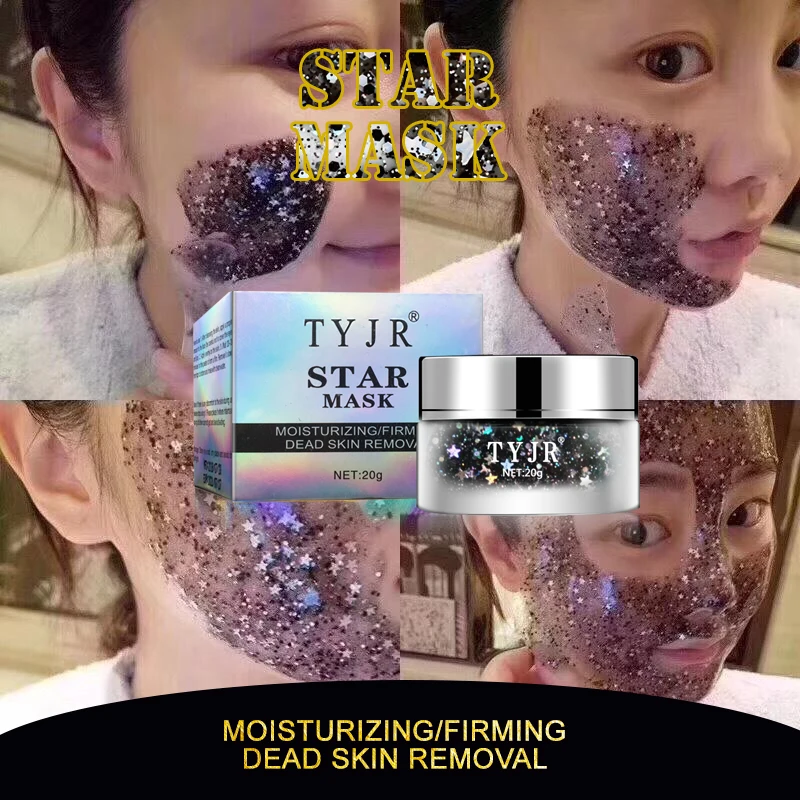 

TYJR Deep Cleansing Blackhead Moisturizing Tearing Mask Cleaner Black Activated Charcoal Face Nose Skin Care Starry Mask TSLM2