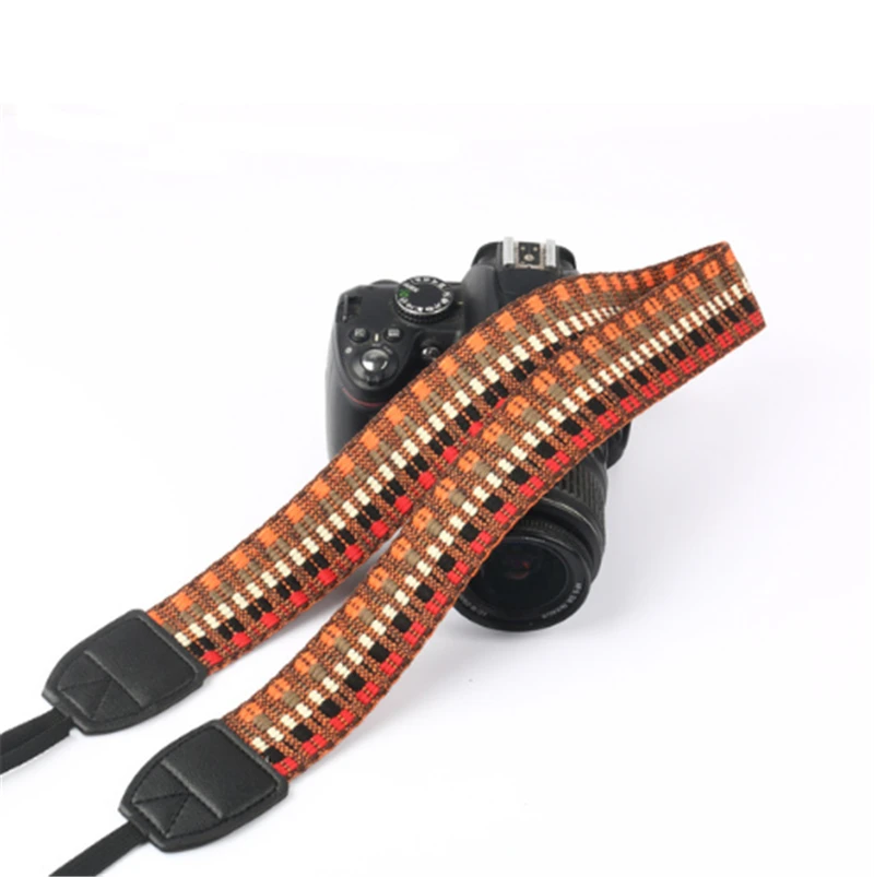 C Ремешок на шею, через плечо Винтаж для SLR DSLR Canon Nikon sony цвета камера ремень - Цвет: C