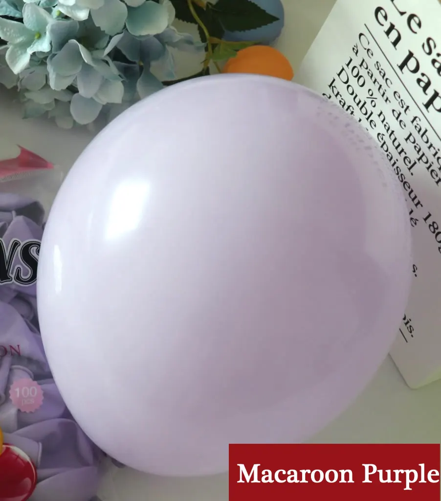 Черные латексные шары 10 шт 10 дюймов латексные гелиевые надувные шары свадебные декоративные надувные шары Красные Белые воздушные шары для дня рождения вечеринки - Цвет: Macaroon Purple