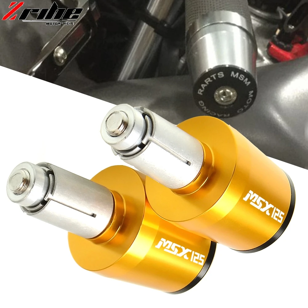 

For HONDA MSX125 Motorcycle CNC Aluminum Handlebar Grips Bar Ends Handle bar Grip Cap Slider For HONDA MSX125 MSX 125 2014-2018