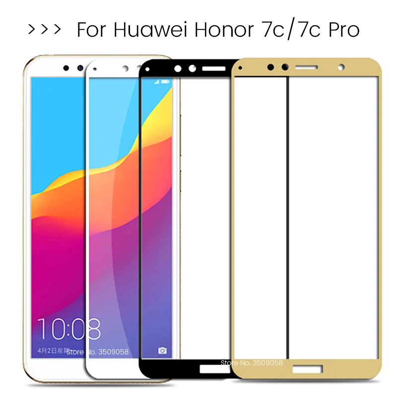 

Safety Screen Protector Tempered Glas For Huawei Honor 7C Pro 7CPro C7 7 Movie Glasses On The Honor7C Honor7CPro Protective Film
