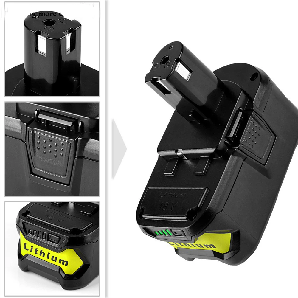 

18V 5A 5000mAh Li-Ion Battery For Ryobi 18V P108 Power Tool Battery Rechargeable Battery Pack Power Tool For Ryobi RB18L40