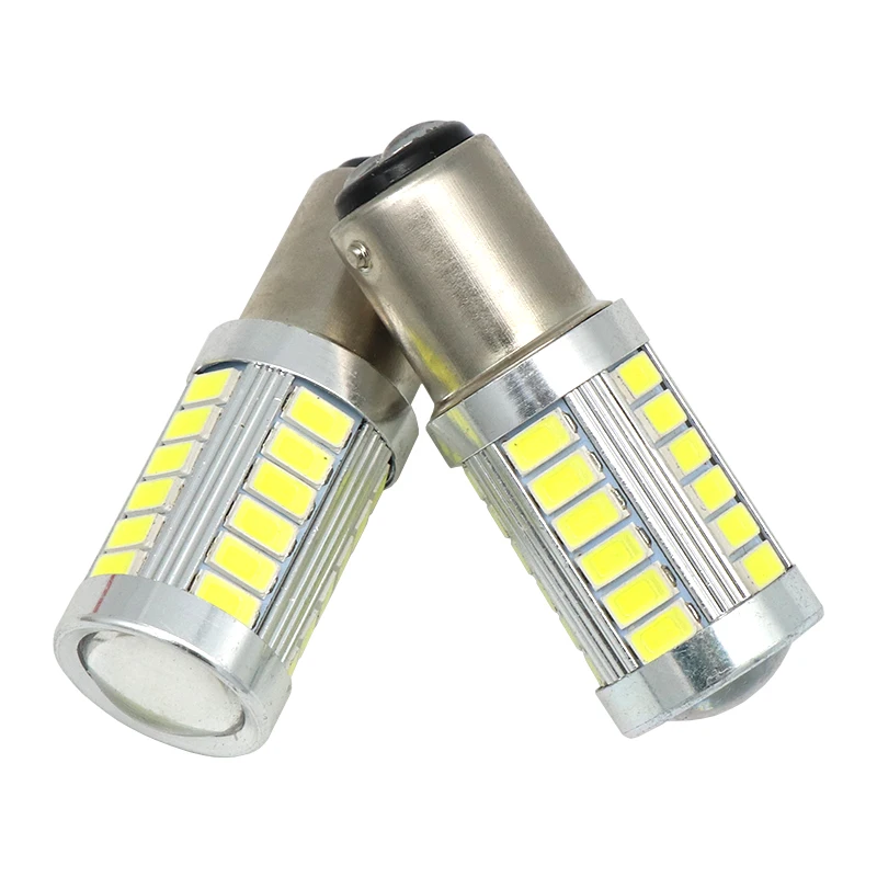 2 шт. светодиодных чипов 1157 BAY15D лампы 33 led 5630 smd высокой Мощность стоп-сигналы Красный p21/5 w светодиодных ламп автомобиля автомобилей источник