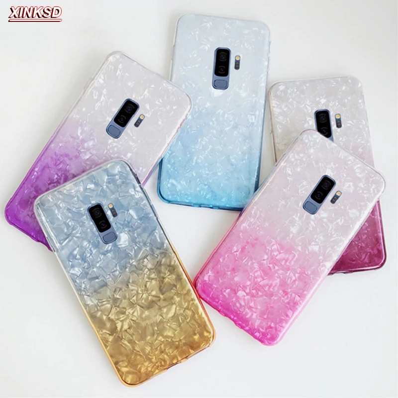 Beste Mode Voor Meizu U10 U20 M5 note Gradi euml;nt Transparante Conch Patroon TPU Case Cover Voor Samsung galaxy s7 s8 s9 Case voor Nokia 6
