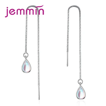 

Water Drop Shape Pendant Chain Earrings Unique Design Factory Price 925 Sterling Silver Best Anniversary Gift For Sister