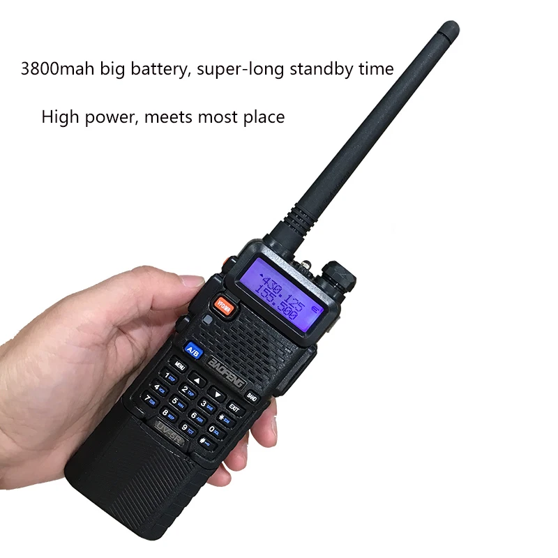 2 шт. двухсторонняя рация Baofeng UV-5R 3800 Аккумулятор для CB Ham радиостанции uv 5r VOX Comunicador портативные радионаборы