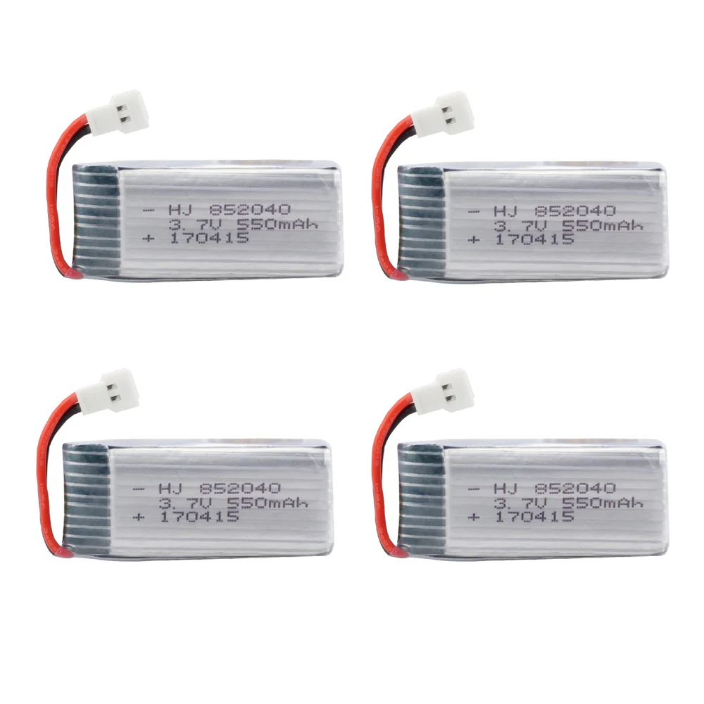 

EBOYU 4pcs * 3.7V 550mAh 25c Lipo Battery for JXD 523 523W H43WH RC Quadcopter Drone