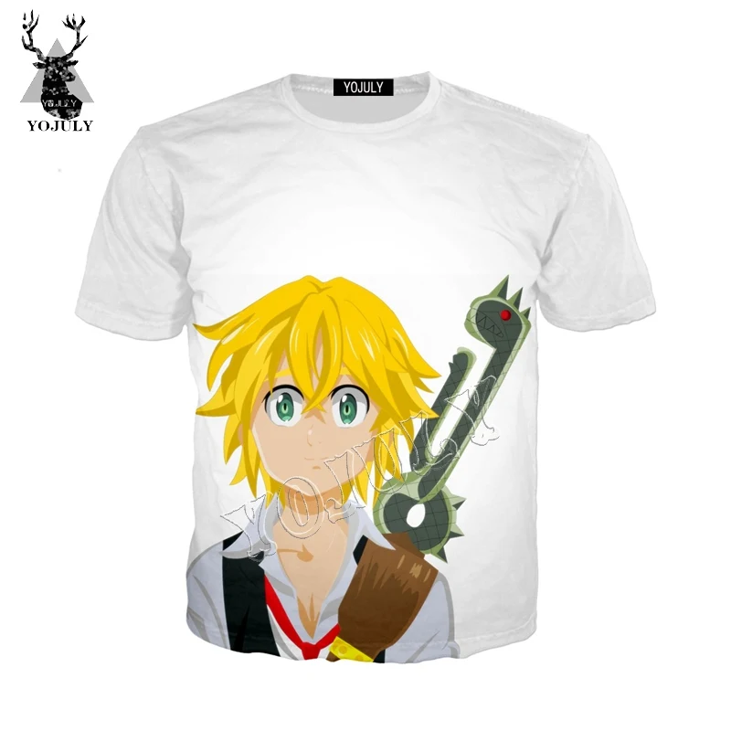 YOJULY The Seven Deadly Sins Meliodas аниме 3D Принт футболки летняя повседневная футболка унисекс Мужская/женская одежда с короткими рукавами Y30 - Цвет: 13