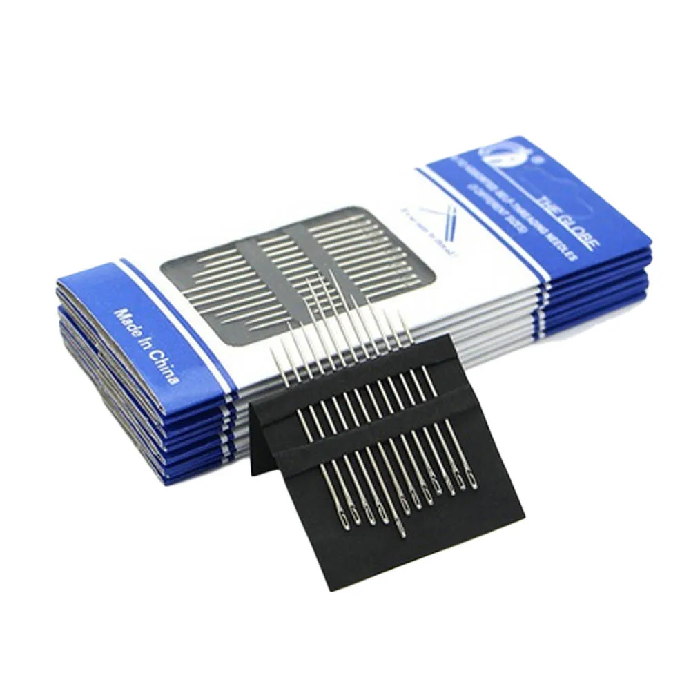 

12 pcs / lot blind Needles gold tail easy to go through from side hand sewing embroidery tool DIY needlework Sewing Needles