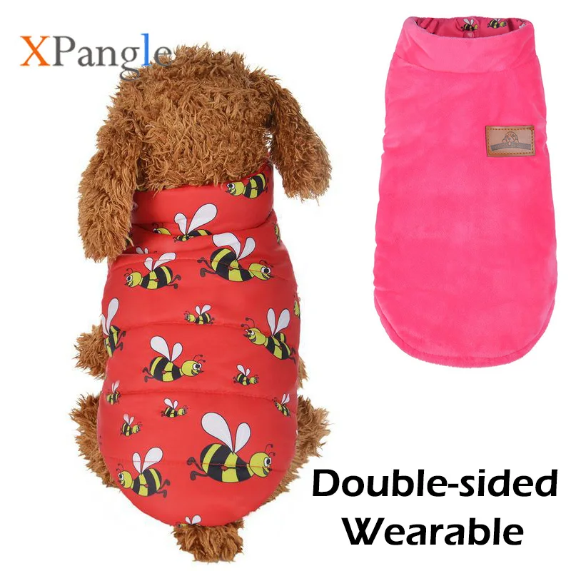 XPangle Dog Double Wear Down Jacket Coat Winter Warm Cat Dog Pet