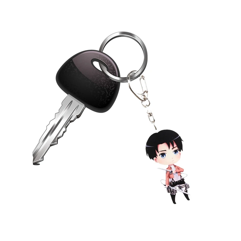 

Attack on Titan Keychain Shingeki no Kyojin Key Chain Acrylic Pendant Car Key Accessories Key Ring 2019