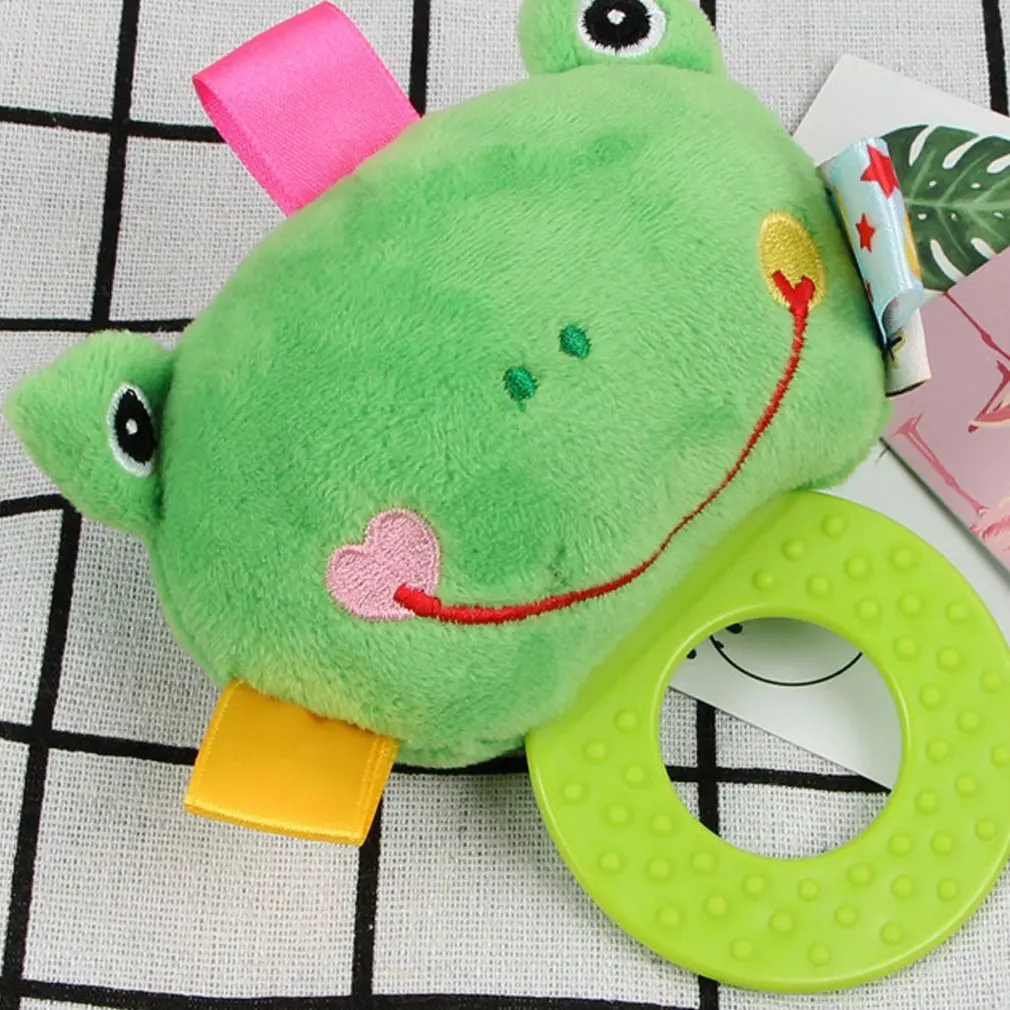 Детские укус шар-погремушка детская игрушка для хватания мяч милые плюшевые животные ткани рук погремушки образование игрушки кроватка