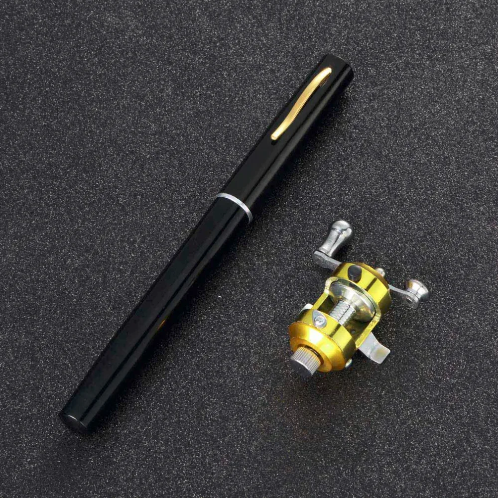 1 قطعة المحمولة البسيطة الألياف الزجاجية قصبة صيد خشبية قضيب القلم و بكرة المجموعات YKS أحدث