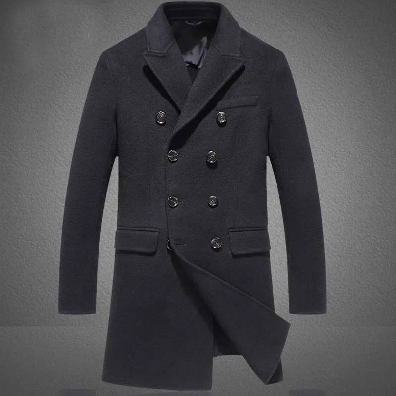 3XL Mens Autumn Winter Warm Wool Male Fashion Casual Woolen Jacket Coat Double Breasted Outerwear Coat Male Plus Size 3XL Mens Autumn Winter Warm Wool Male Fashion Casual Woolen Jacket Coat Double Breasted Outerwear Coat Male Plus Size
