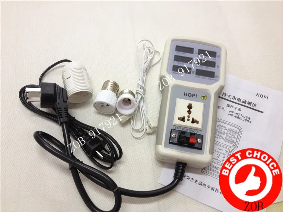 LED energy saving LED lamps T8 tube lamps tester power meter power