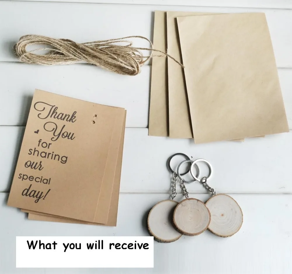 Personalized Wooden Keychain Key Ring, Personalized Wedding Favours Thank You Cards, Custom Wedding Gifts, Wedding Guest Gifts