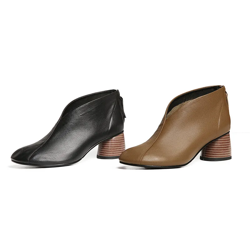 FEDONAS/женские туфли из мягкой натуральной кожи в стиле ретро; женские туфли-лодочки на высоком каблуке; Новая Осенняя обувь в винтажном стиле; качественные туфли-лодочки с квадратным носком