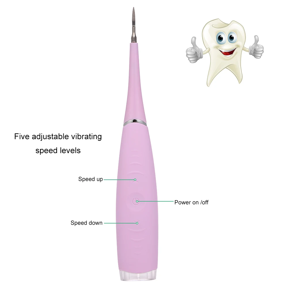 Sonic зубные чистке зубов исчисление Remover зубы Красители зубного камня скребок отбеливающий Портативный высокочастотной вибрации для масштабирования