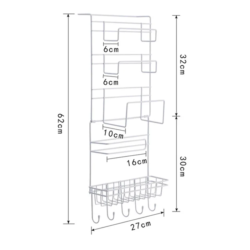 

Multilayer Kitchen Storage Hanger Iron Refrigerator Side Shelf Rack Oganizer Tool HG99