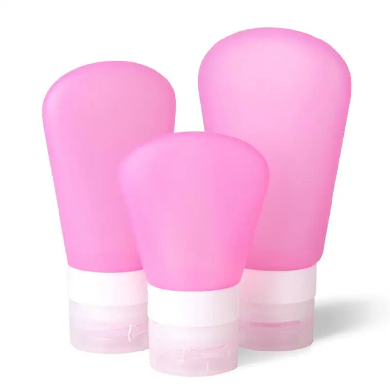 3pcs Portable Travel Bottles Set Soap Dispensers Silicone Bottles Countertop Lotion Containers 89ml (Pink + Blue + Transparency) 3pcs Portable Travel Bottles Set Soap Dispensers Silicone Bottles Countertop Lotion Containers 89ml (Pink + Blue + Transparency)