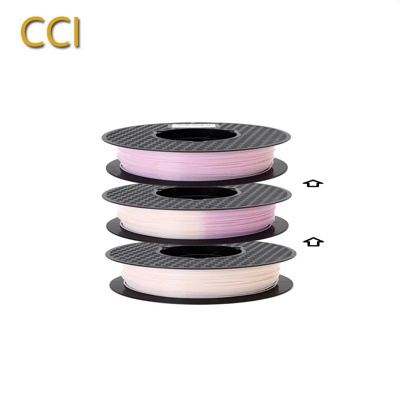 

3d printer filament pla 1.75mm printing material 0.5kg plastic optically variable from natural to purple blue red yellow 500g