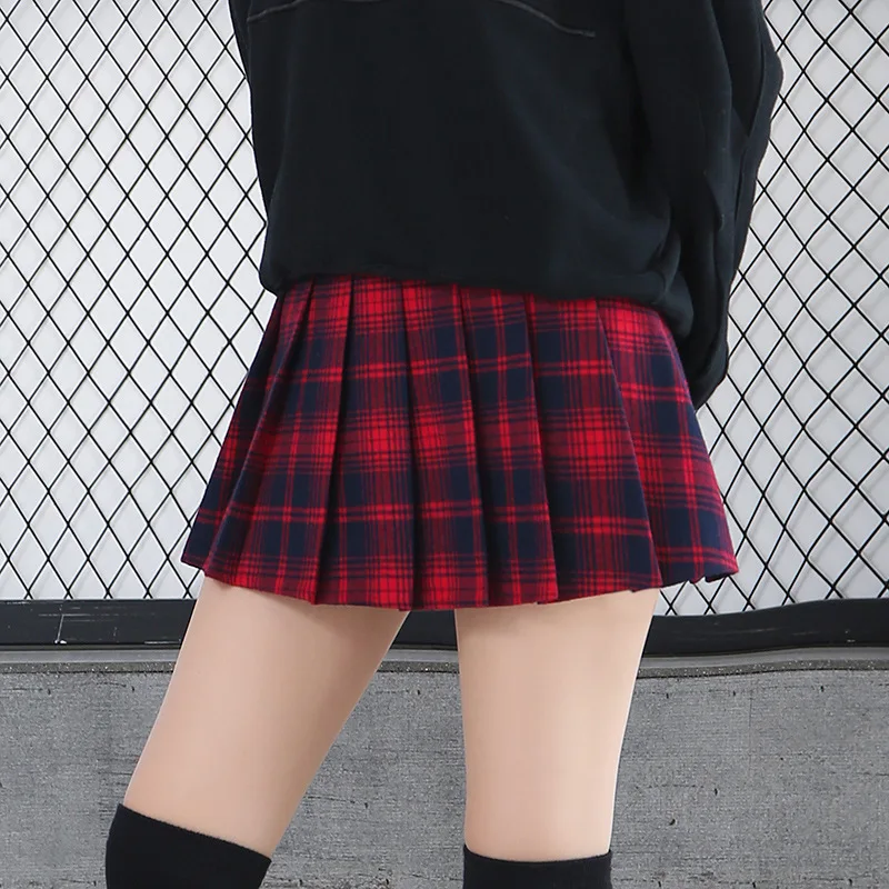Новое поступление Nantersan женская модная повседневная тонкая мини-юбка с высокой талией в консервативном стиле милая клетчатая плиссированная юбка
