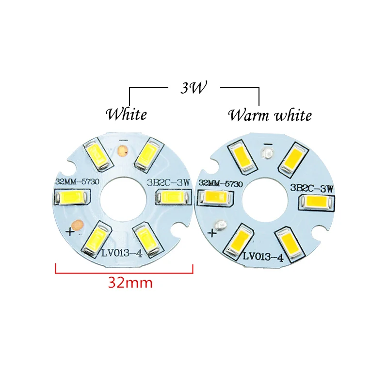 5 шт./лот SMD5730 светодиодный чип 2 Вт 3 Вт 5 Вт 240-280ма постоянный ток вход SMD 5730 светильник из бисера алюминиевая лампочка для светодиодный лампы - Испускаемый цвет: 3W(D32mm)