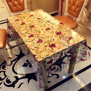 

Soft Glass Transparent PVC Tablecloth Christmas For Table Love Rectangular Waterproof Plastic Cloth Thin Table Cloth Cover Nappe