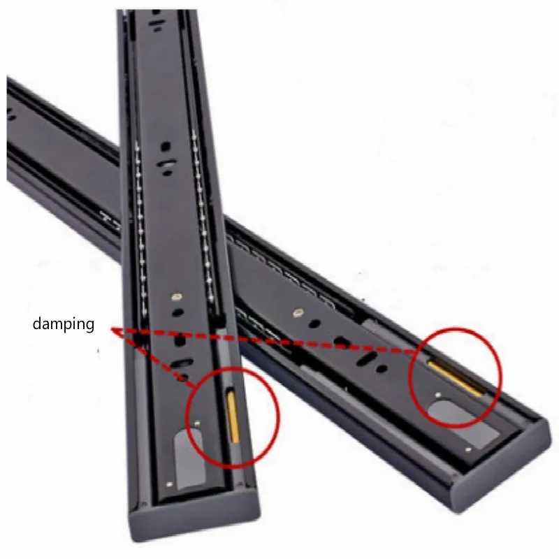 Ceny Prowadnica szuflady z tłumiącą szyną szuflady z podstawką na klawiaturę slajdy łagodne zamykanie prowadnice do szuflad schuifdeur szyny darmowa wysyłka