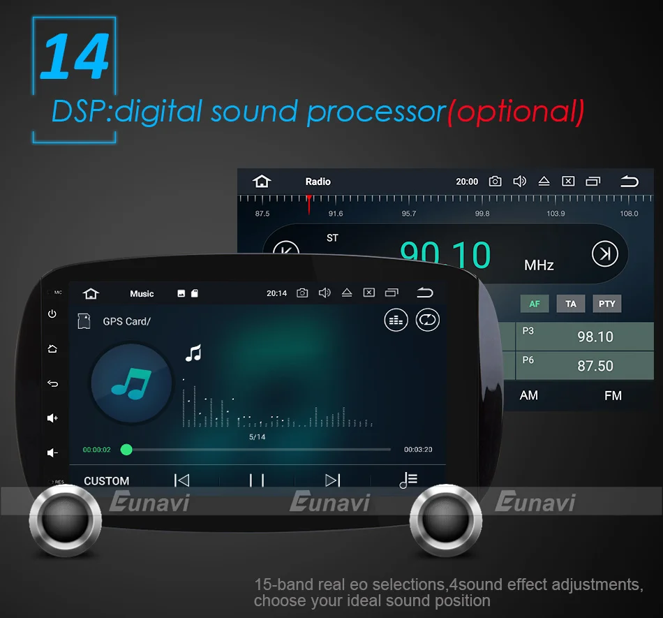 Top Eunavi Single 1 Din Android 7.1 Car radio stereo 2G RAM Autoradio GPS Navigation for Mercedes-Benz smart Quad core Stereo Video 18
