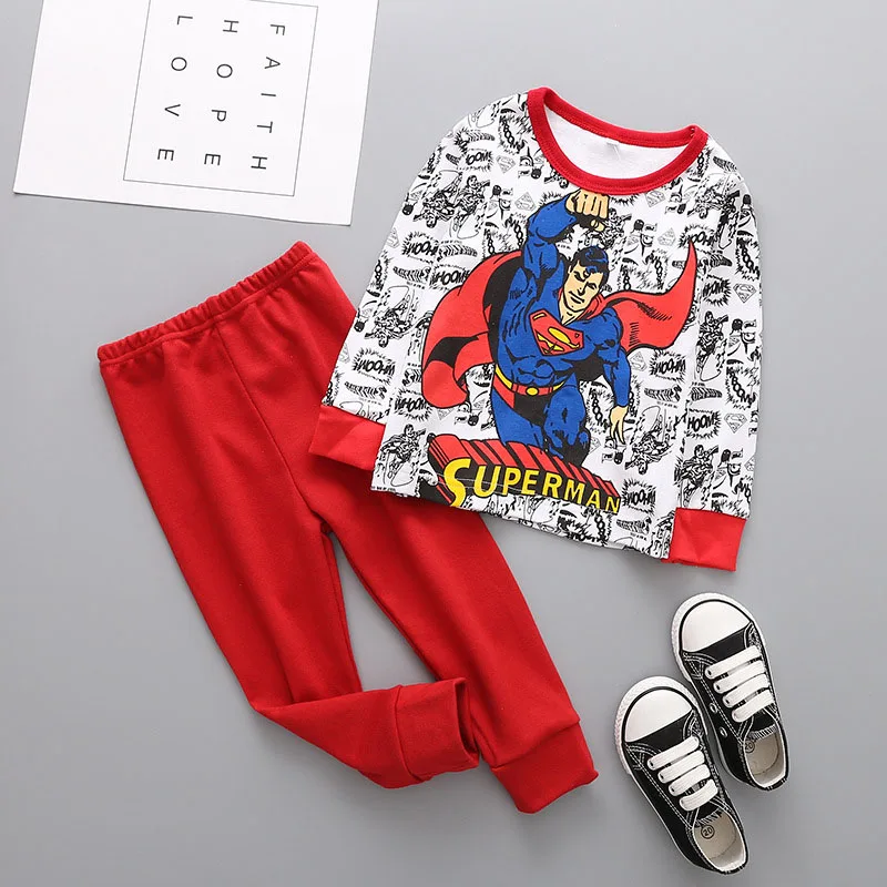 Коллекция года, весенний Детский комплект, костюм Человека-паука костюм Супермена, Человека-паука, СУПЕРМЕНА комплекты детского нижнего белья