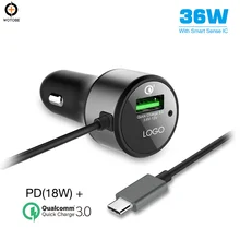 Кабель линии QC3.0 18 Вт Быстрое Автомобильное зарядное устройство 36 Вт с USB для iPhone iPad huawei samsung Google Pixel plus LG и т. Д