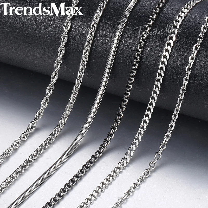 Men's Necklace Stainless Steel Cuban 